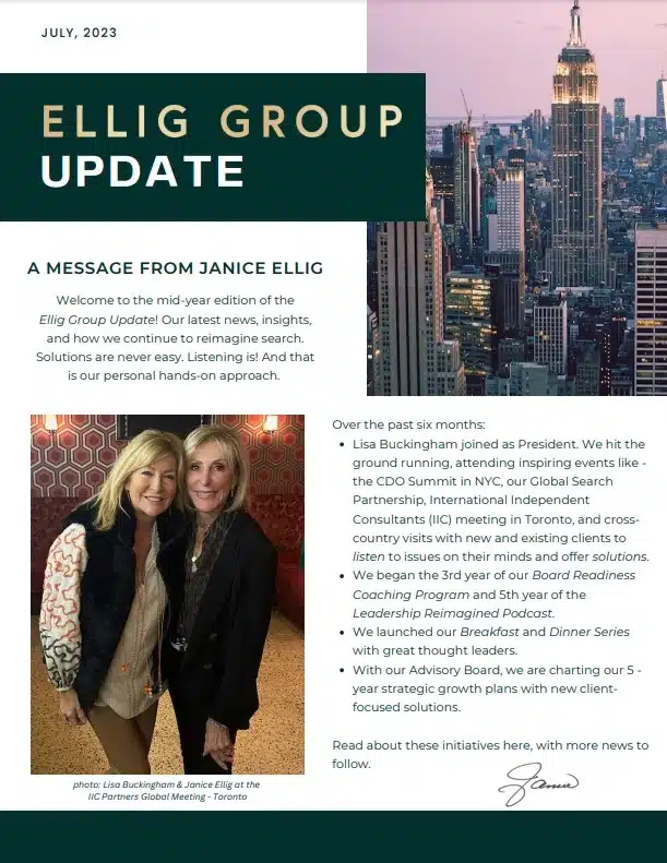 ELLIG GROUP MID-YEAR NEWSLETTER – JULY 2023